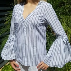 Kate McHale designer blouse NWT pouf sleeve